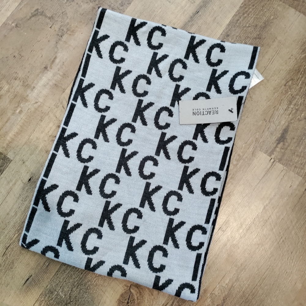 Kenneth Cole Black And Grey Scarf